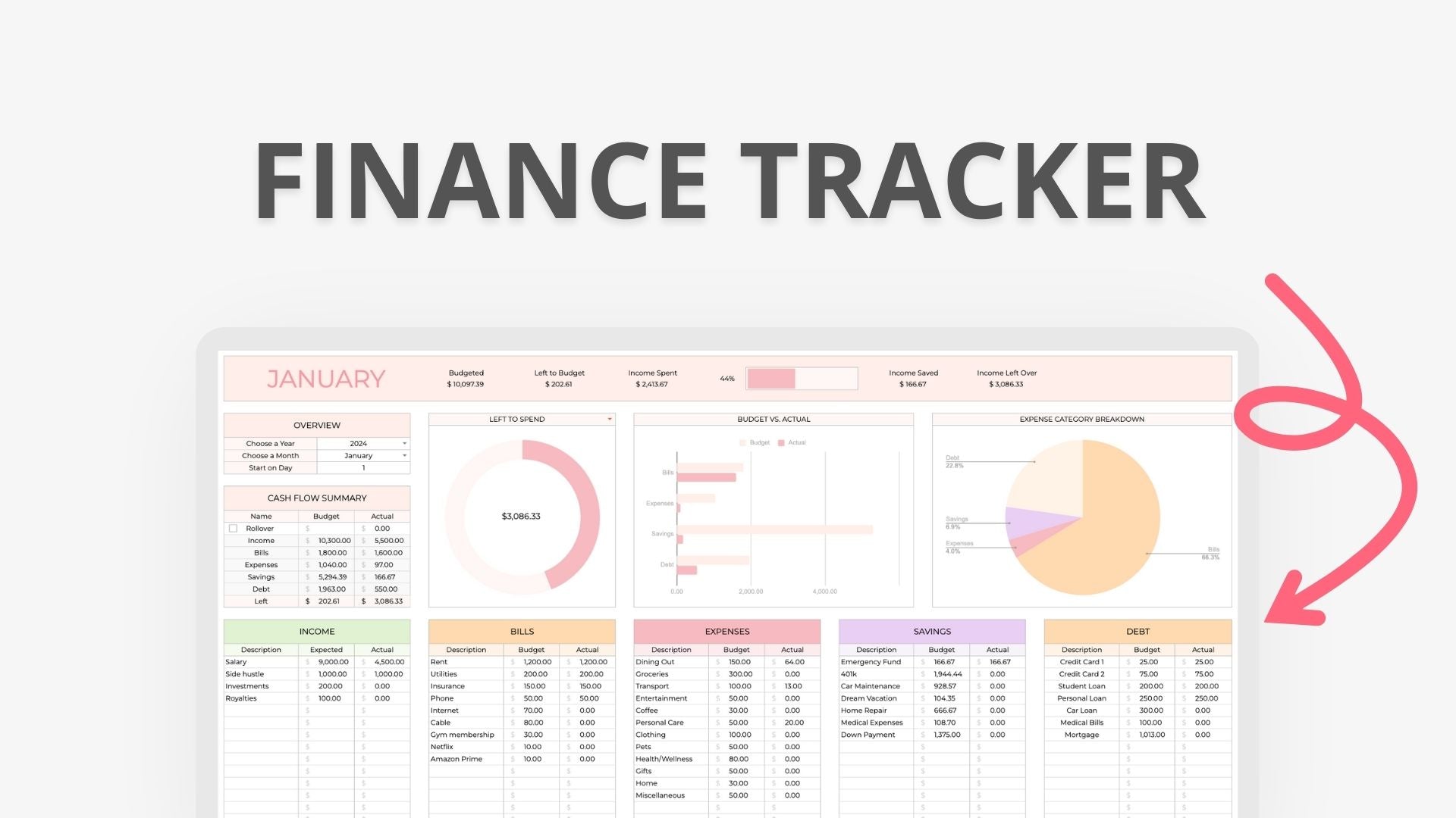 Load video: Finance Tracker Tutorial Video