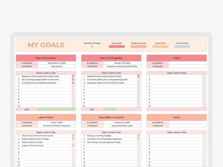 Goal Tracker youplanners