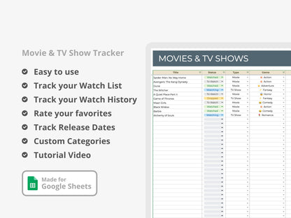 Movie &amp; TV Show Tracker
