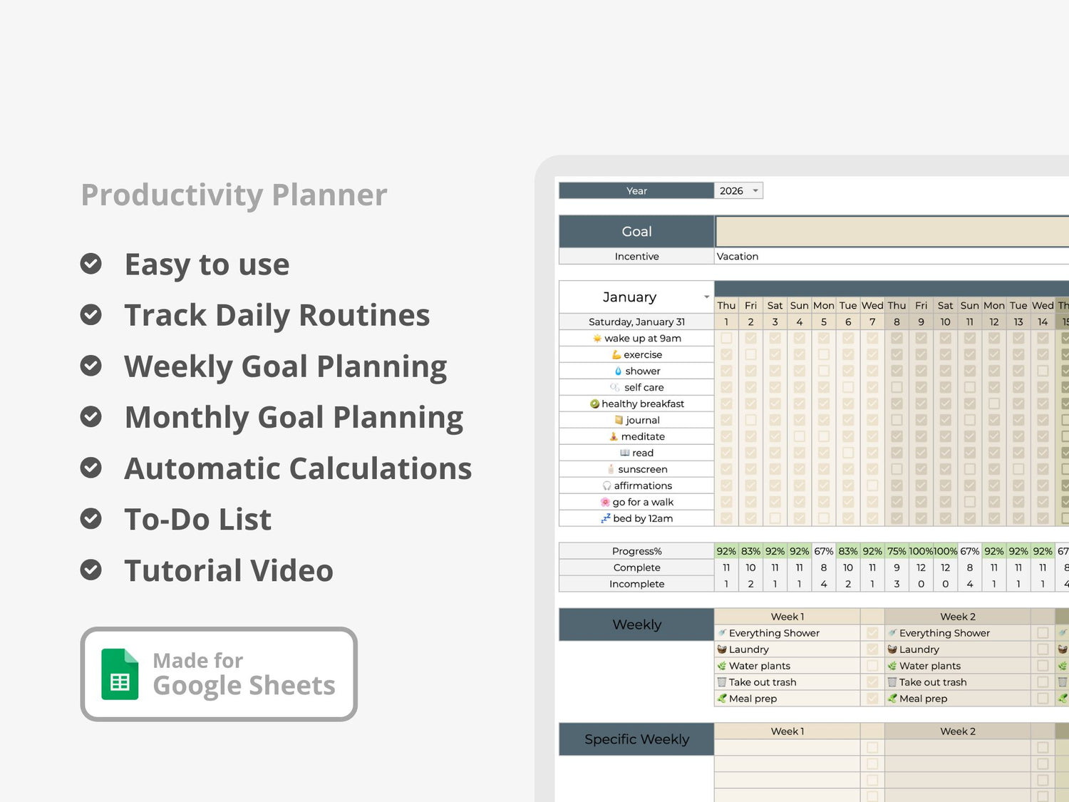 Productivity Planner