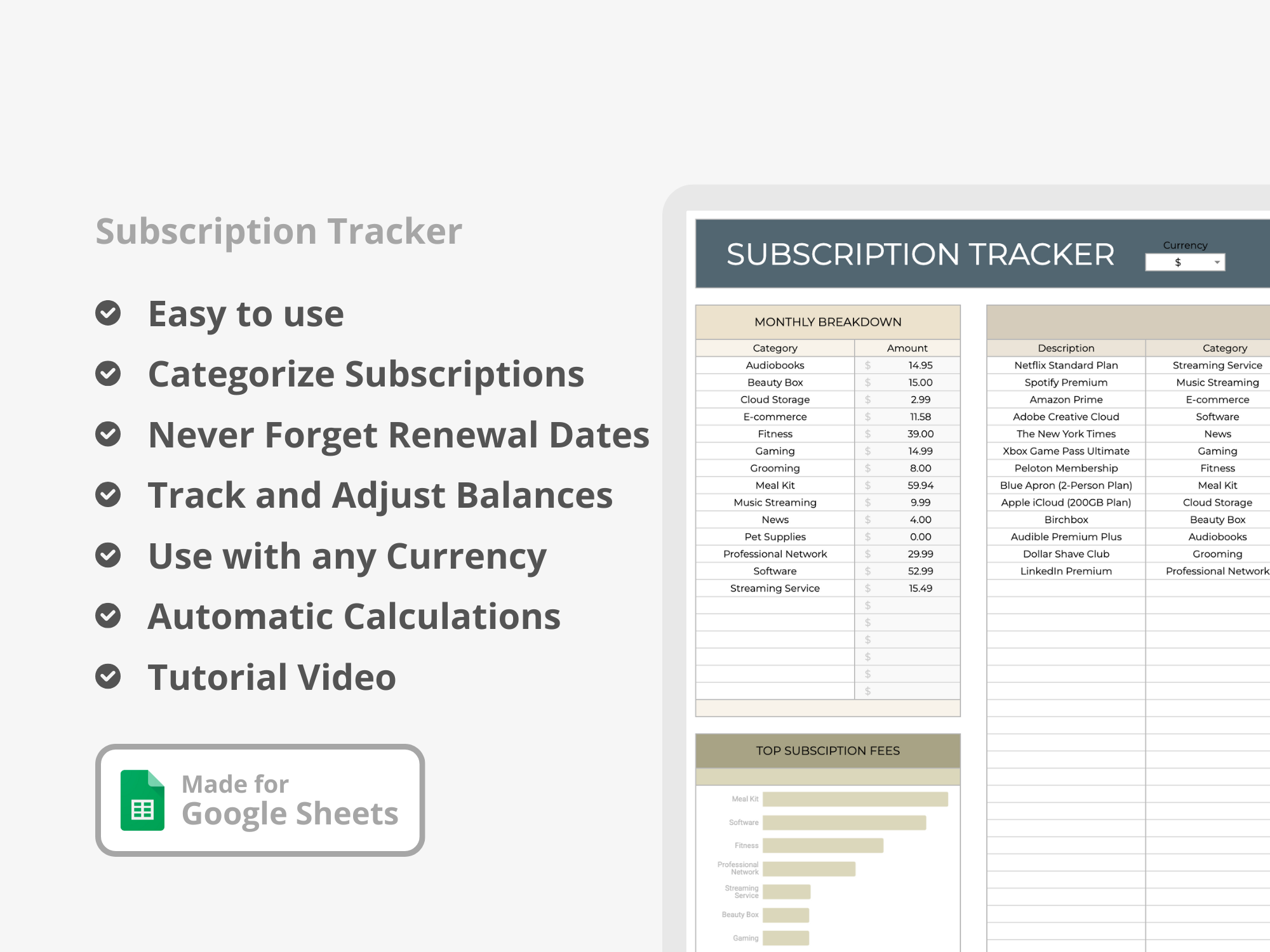 Subscription Tracker